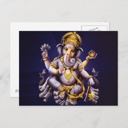 Lord Ganesha Postcard Postkarte (Vorne/Hinten)