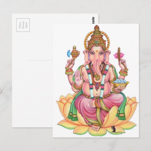 Lord ganesha postkarte (Vorne/Hinten)