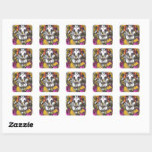 Lord Ganesha Quadratischer Aufkleber (Blatt)