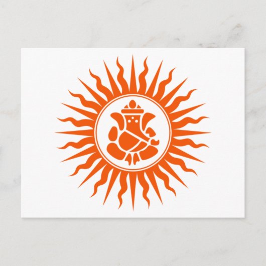 Lord Ganesha Sign Postkarte (Vorderseite)