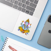 Lord Ganesha Sticker (Laptop mit iPhone)