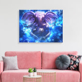 Lord Ganesha Stretched Canvas Print Leinwanddruck (Insitu (Wohnzimmer))