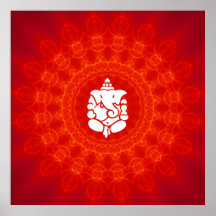 Lord Ganesha über Mandala