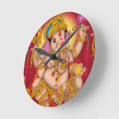 Lord Ganesha Wall Clock Runde Wanduhr (Winkel)