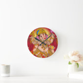 Lord Ganesha Wall Clock Runde Wanduhr (Zuhause)