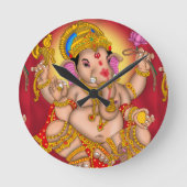 Lord Ganesha Wall Clock Runde Wanduhr (Vorderseite)