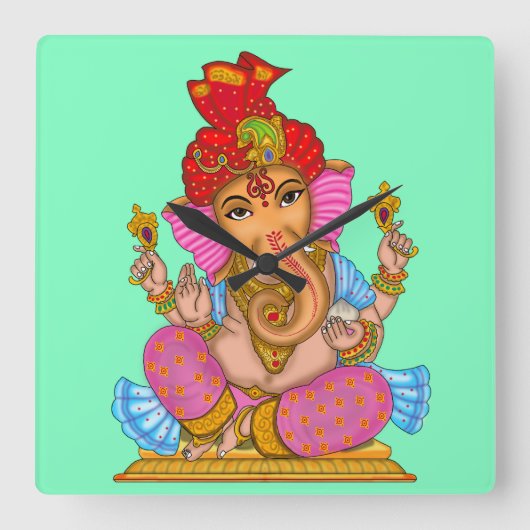 Lord Ganesha Wanduhr (Vorderseite)
