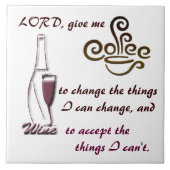 Lord, geben mir Kaffee…. Fliese (Vorderseite)