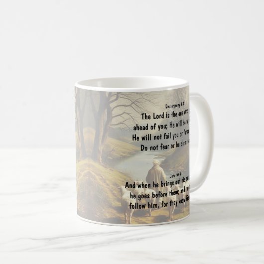 Lord Good Shephere Go Before You Bible Scripture Kaffeetasse (VorderseiteRechts)