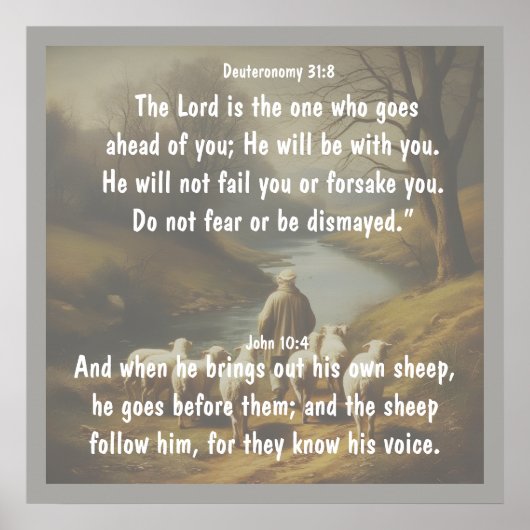 Lord Good Shephere Go Before You Bible Scripture Poster (Vorne)