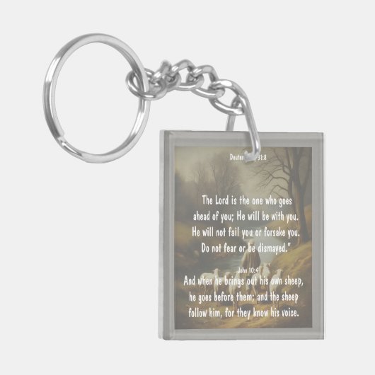 Lord Good Shephere Go Before You Bible Scripture Schlüsselanhänger (Vorderseite links)