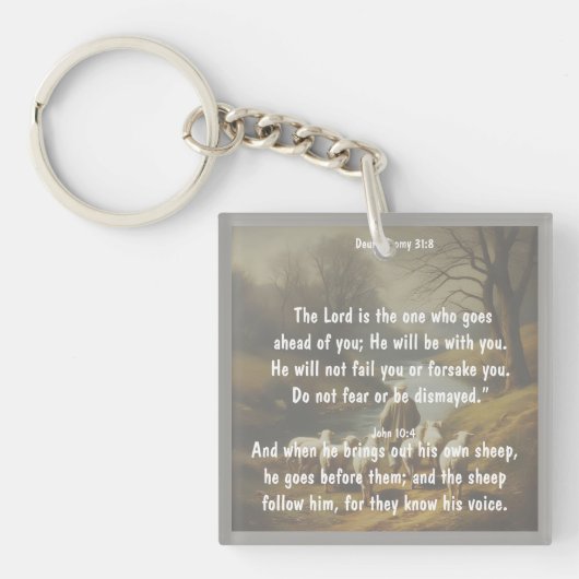 Lord Good Shephere Go Before You Bible Scripture Schlüsselanhänger (Vorderseite)