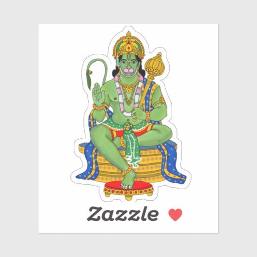 Lord Hanuman Aufkleber (Blatt)
