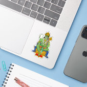 Lord Hanuman Aufkleber (Laptop mit iPhone)