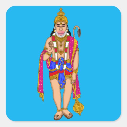 Lord Hanuman Aufkleber (Vorderseite)