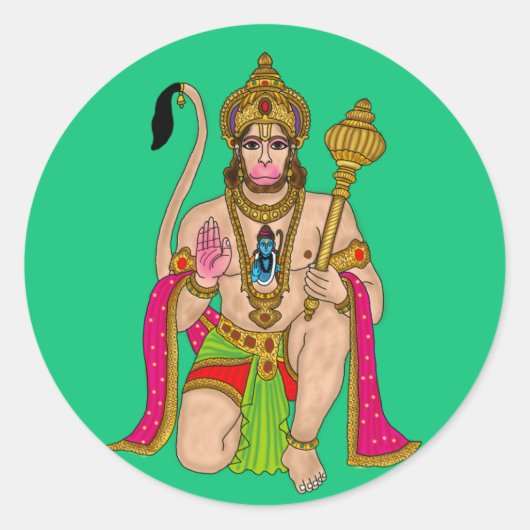 Lord Hanuman Aufkleber (Vorderseite)