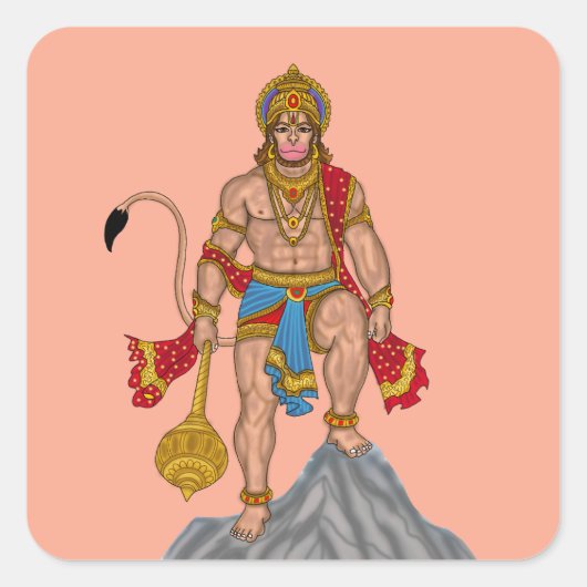 Lord Hanuman Aufkleber (Vorderseite)