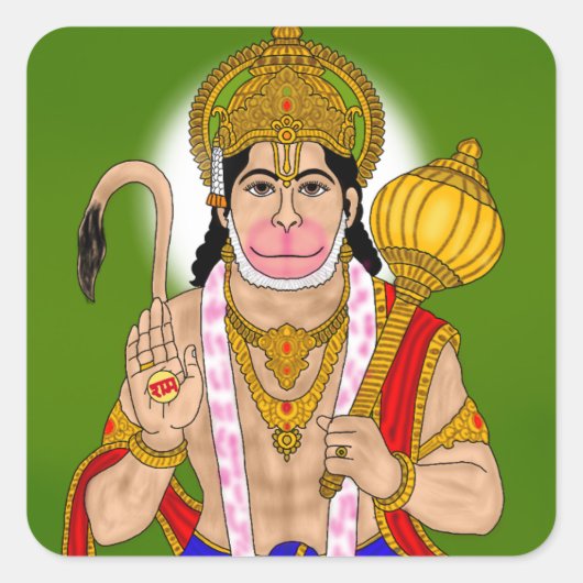 Lord Hanuman Aufkleber (Vorderseite)