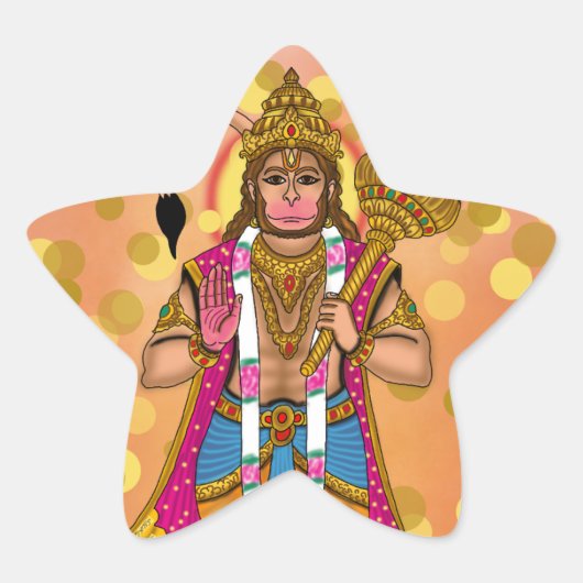 Lord Hanuman Aufkleber (Vorderseite)