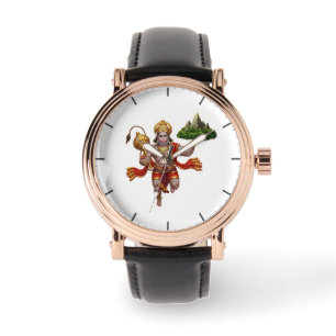 Lord Hanuman Flying Lifting Mountain Armbanduhr