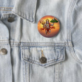 Lord Hanuman Flying Lifting Mountain Button (Beispiel)