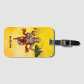 Lord Hanuman Flying Lifting Mountain Gepäckanhänge Gepäckanhänger (Vorderseite (Horizontal))