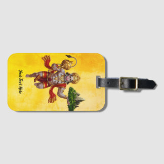 Lord Hanuman Flying Lifting Mountain Gepäckanhänger