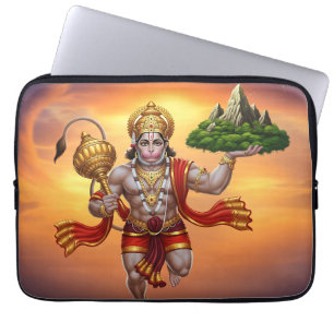 Lord Hanuman Flying Lifting Mountain Laptopschutzhülle