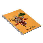 Lord Hanuman Flying Lifting Mountain Notizblock (Rechte Seite)