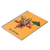 Lord Hanuman Flying Lifting Mountain Notizblock (Linke Seite)