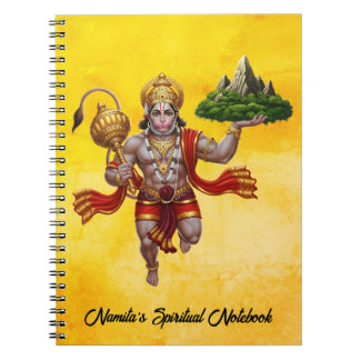 Lord Hanuman Flying Lifting Mountain Notizblock