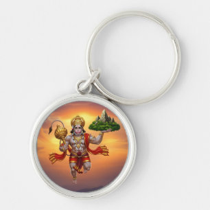 Lord Hanuman Flying Lifting Mountain Schlüsselanhänger