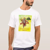 Lord Hanuman Flying Lifting Mountain T-Shirt (Vorderseite)