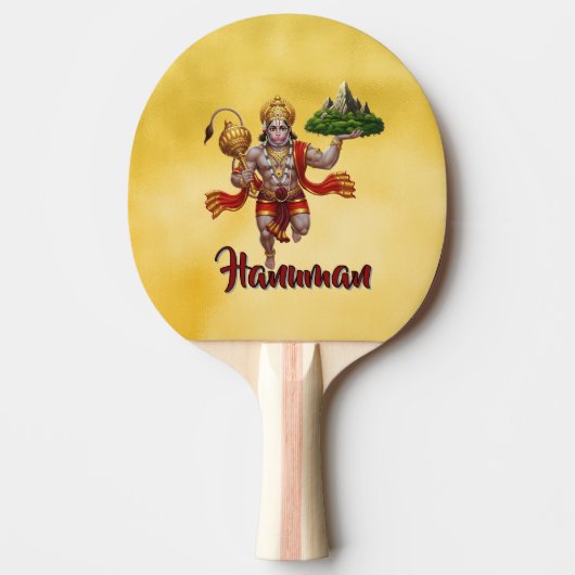 Lord Hanuman Flying Lifting Mountain Tischtennis Schläger (Vorderseite)