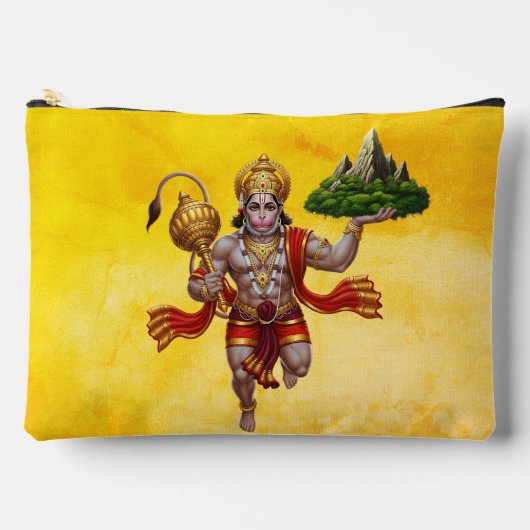 Lord Hanuman Flying Lifting Mountain Zubehörtasche (Vorderseite)
