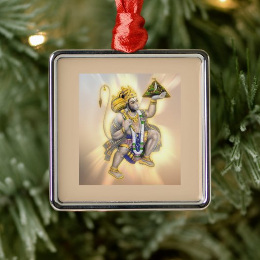 Lord Hanuman Gövine Light Ornament Aus Metall (Baum)