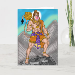 Lord Hanuman Grußkarte Karte