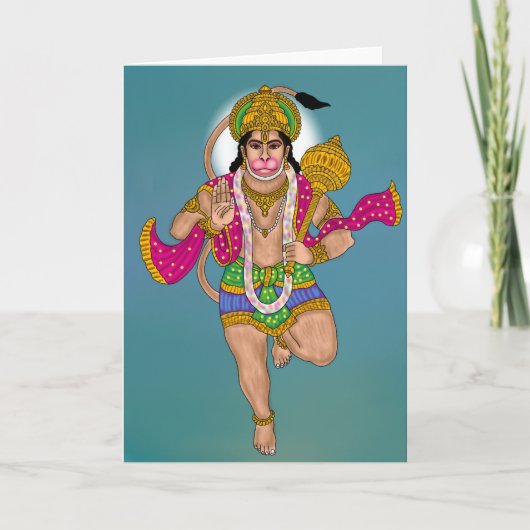 Lord Hanuman Grußkarte Karte (Vorderseite)