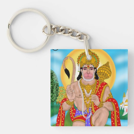 Lord Hanuman Keyring – Spiritual Keychain for Ever Schlüsselanhänger (Vorderseite)