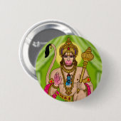 Lord Hanuman Knopf Button (Vorne & Hinten)