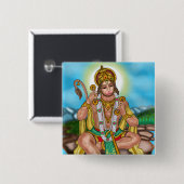 Lord Hanuman Knopf Button (Vorne & Hinten)