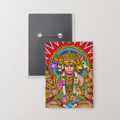 Lord Hanuman Knopf Button (Vorderseite/Rückseite)