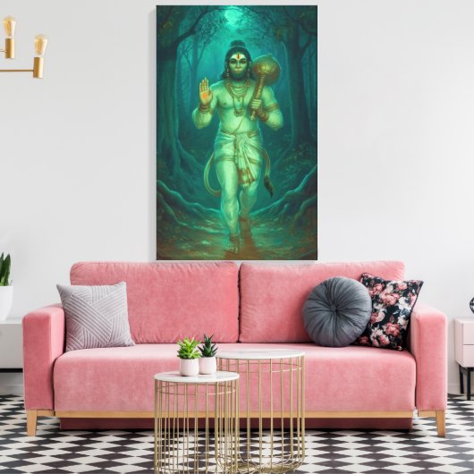 Lord Hanuman Leinwand Wall Art (Insitu (Wohnzimmer))