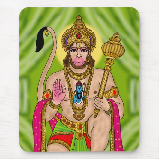 Lord Hanuman-Mausepad Mousepad (Vorne)