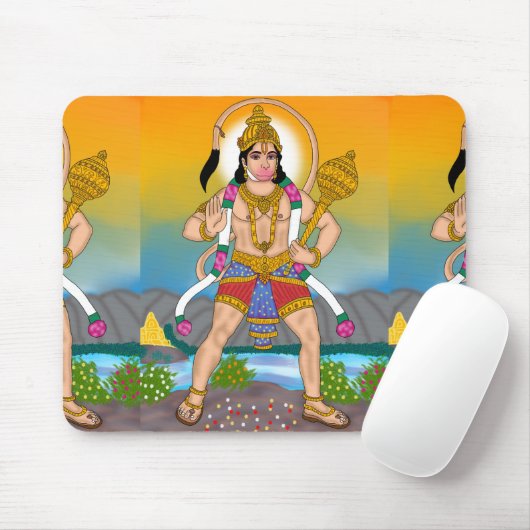 Lord Hanuman Mouse Pad Mousepad (Mit Mouse)