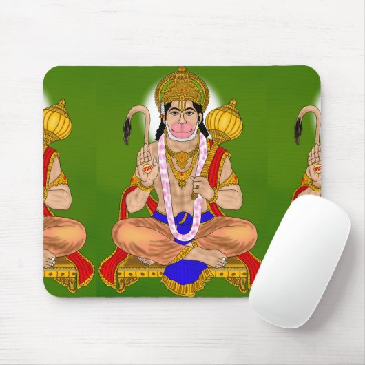 Lord Hanuman Mouse Pad Mousepad (Mit Mouse)