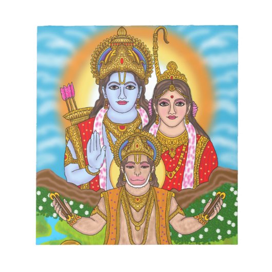 Lord Hanuman Notepad Notizblock (Vorderseite)