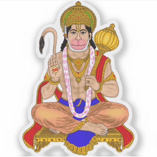 Lord Hanuman Sticker (Vorderseite)