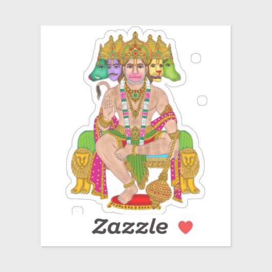 Lord Hanuman Sticker | Hindu Devta Hanuman Spiritu (Blatt)