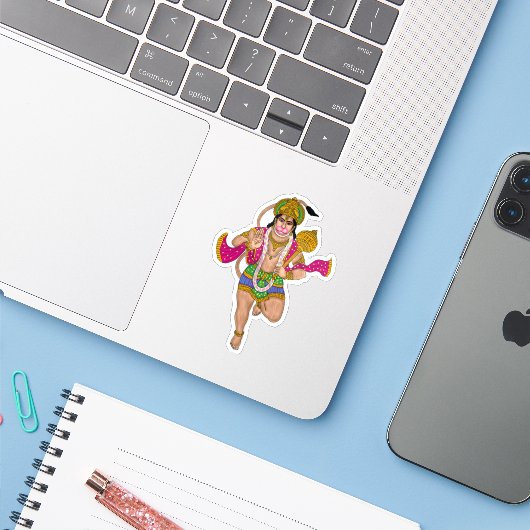 Lord Hanuman Sticker Pack (Laptop mit iPhone)